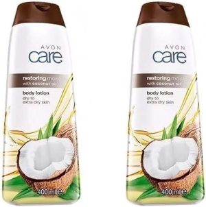 2x Avon Care Restoring Moisture with Coconut Oil Body Lotion 400ml (800ml)