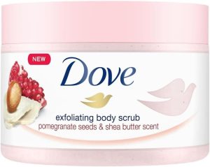 Dove Exfoliating Body Scrub Pomegranate Seeds and Shea Butter Scent 225ml (Pack of 2)