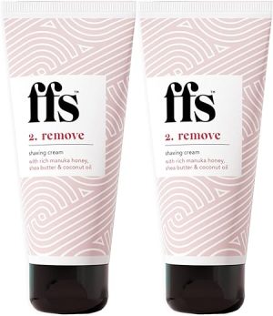 FFS Beauty Natural Shave Cream 200ml Bundle | Moisturising Manuka Honey, Shea Butter and Coconut Oil - No Parabens & Cruelty Free