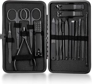 Nail Clippers Professional Manicure Set Nail Grooming Kit for Thick Nails Cuticle Remover Toe Nail Care Cutter Pedicure Kit Nail Clippers Portable Set Travel Tool Kit for Men Women
