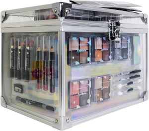 The Color Workshop - Makeup Briefcase Colour Delights - Transparent, Professional case and Complete Makeup Kit with Accessories - Makeup Set for a Perfect Day and Night Look