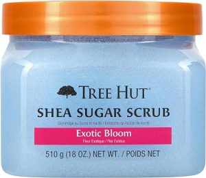 Tree Hut Shea Sugar Scrub Exotic Bloom, 18oz, Ultra Hydrating and Exfoliating Scrub for Nourishing Essential Body Care