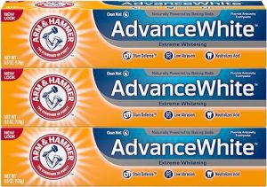 Arm & Hammer Advance White Extreme Whitening Fluoride Toothpaste Clean Mint 6 oz New Packaging! (Pack of 3)