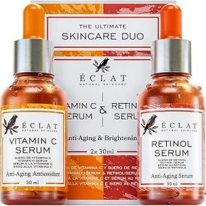 2 Facial Serum - Vitamin C and Retinol Serum for Face, Anti Aging Serums for Skin Care - Boosts Collagen, Reduce Fine Lines & Wrinkles and Restore Skin Vibriance, Day & Night...