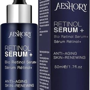 Aeshory Retinol Serum for Face/Neck/Eyes 50ml, High Strength with 5% Retinol, 30% Vitamin C, Vitamin E & Hyaluronic Acid - Anti Aging Facial Serum for Moisturizing, Fine Line,...
