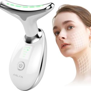 ANLAN Face Massager, Anti-Wrinkle Face Device with 3 Modes 45°C for SkinTightening & Neck Lifting EMS Massage Face Toning Firming for Women