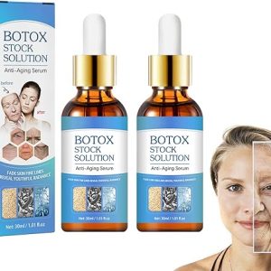 Boto Face Serum, Collagen Boost Anti-Aging Serum, Boto In A Bottle, Boto Stock Solution Anti Aging Serum, Hyaluronic Acid Serum for Face for All Skin Types (2PCS)