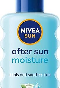 NIVEA SUN After Sun Moisture Spray (200 ml), 48H Moisturising Spray with Organic Hyaluron and Aloe Vera to Soothe, Soften and Relieve Signs of Sun-Stressed Skin