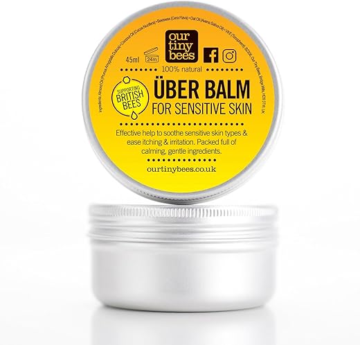 Sensitive Skin Balm - Uber Balm | Eczema & Psoriasis and dry skin balm - calming, soothing, moisturising, by Our Tiny Bees Skincare - 45ml