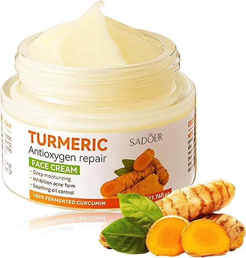 Turmeric Face Cream,Anti Aging Cream For Radiant&Glowing Skin,Dark Spot Corrector Remover For Face,Natural Turmeric Cream Skin Care,Moisturizing Erase Fine Lines,Firming