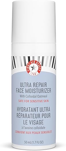 First Aid Beauty Ultra Repair Face Moisturiser – Lightweight, Hydrating Face Lotion for All Skin Types, 50mL