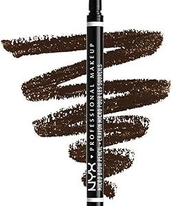 NYX Professional Makeup Micro Brow Pencil, Dual Ended with Mechanical Brow Pencil and Spoolie Brush, Vegan Formula, Shade: Espresso